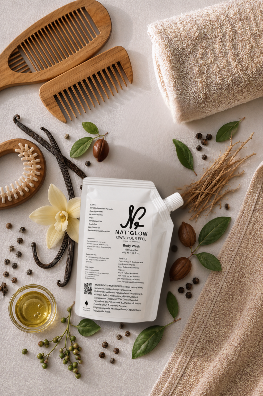 Nat'Glow Custom Hydrating Serum Body Wash
