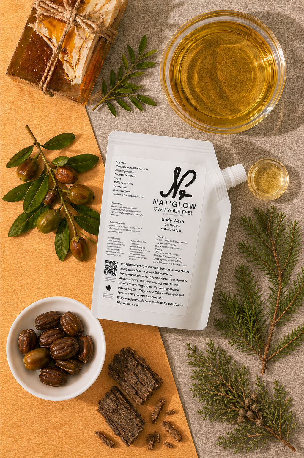 Nat'Glow Custom Hydrating Serum Body Wash