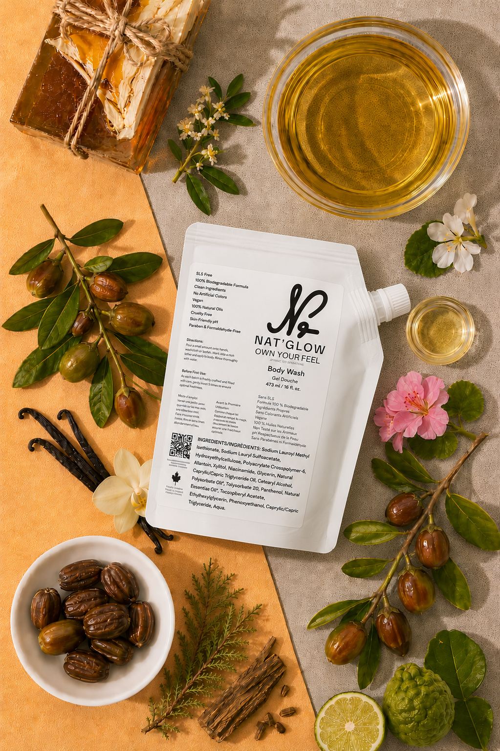 Nat'Glow Custom Hydrating Serum Body Wash