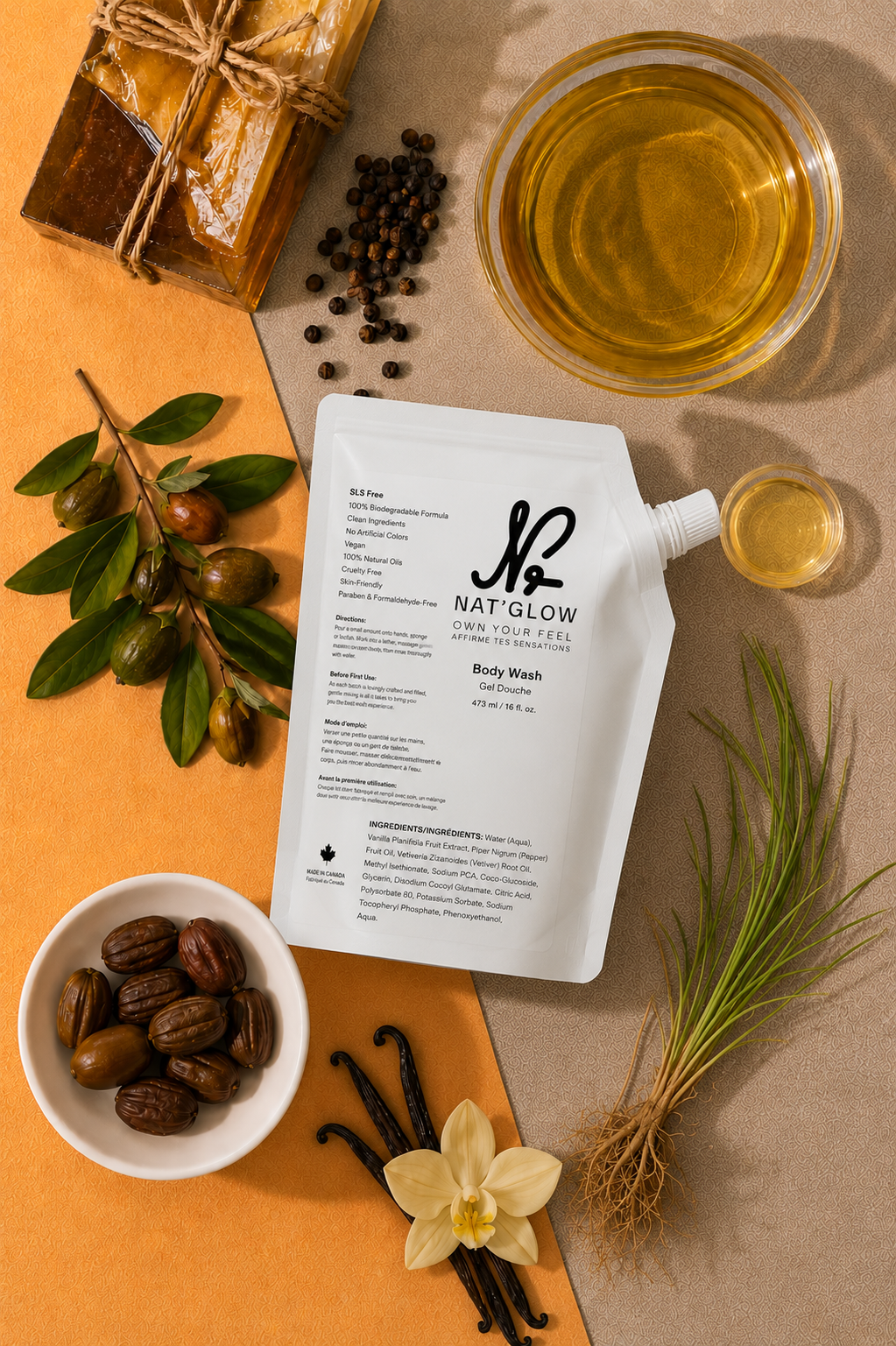 Nat'Glow Custom Hydrating Serum Body Wash