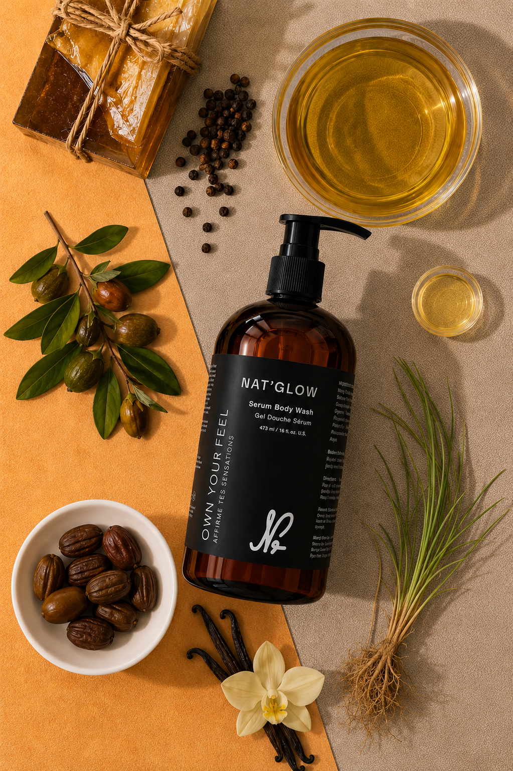 Nat'Glow Custom Hydrating Serum Body Wash