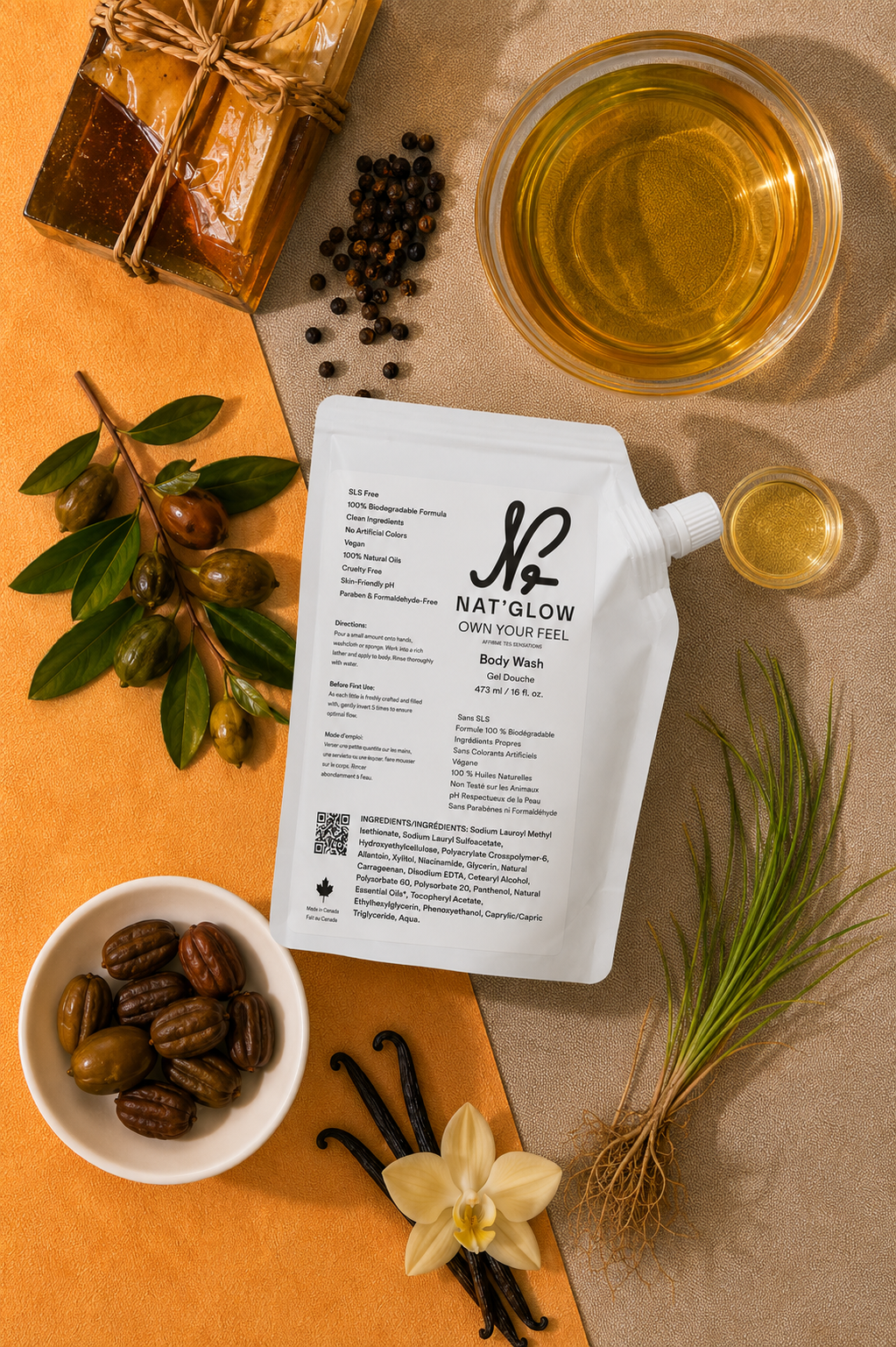 Nat'Glow Custom Hydrating Serum Body Wash